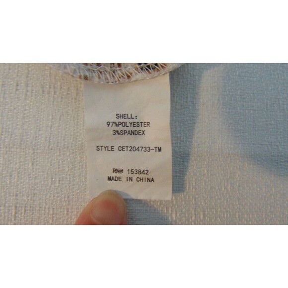 Melloday Boho Paisley Smocked Peplum Top Large Floral Puff Sleeve Cottagecore L - Picture 8 of 10